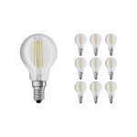 Multipack 10x Osram Retrofit LED E14 Ball Filament Clear 4W 470lm - 840 Cool White | Replaces 40W