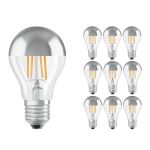 Multipack 10x Ledvance CLASSIC LED E27 Pear Filament Clear 6.5W 650lm - 827 Extra Warm White | Replaces 50W