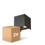 Duopack D'Lite LED Wall Light Elingen Aluminium Black 4.9W 480lm - 830 Warm White