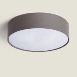 LED Ceiling Round Textile Grey | 500mm - Suitable for 3x E27 – Max 40W