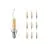 Multipack 10x Noxion Lucent LED E14 Bent-tip Candle Filament Clear 4.5W 470lm - 827 Extra Warm White | Dimmable - Replaces 40W