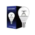 Noxion Lucent Lustre LED E14 Ball Clear 5.5W 470lm - 822-827 Dim To Warm | Dimmable - Replaces 40W