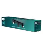 Philips Runner LED Spot Metal Black | Suitable for 3x GU10